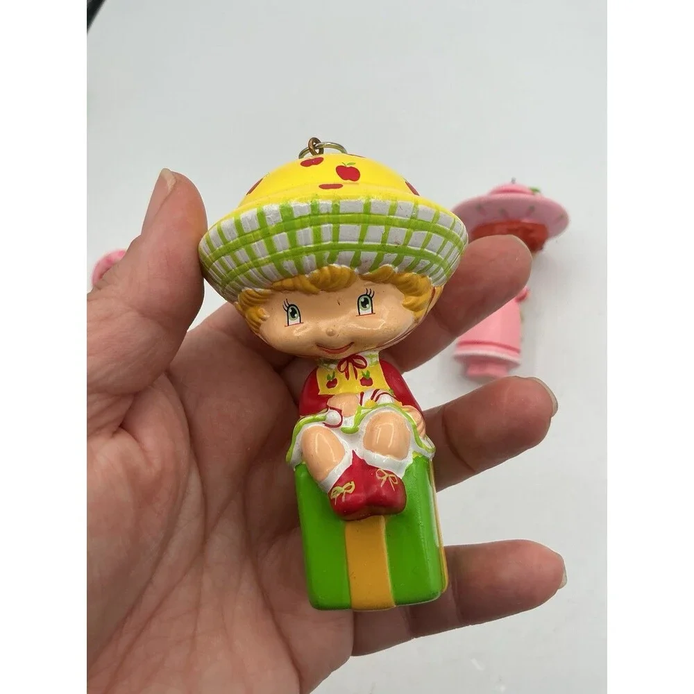 Strawberry Shortcake Christmas Ornament Lot VTG 2003 2004 TCFC Holiday Decor